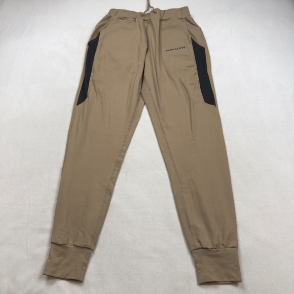Alphalete Athletics Other - Alphalete Mens Joggers Tan Black Athletic Training Pants Size Small 1393